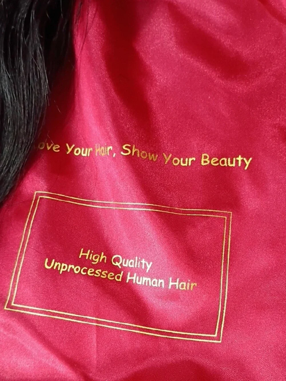 Unprocessed Human Hair Half Wig - Black